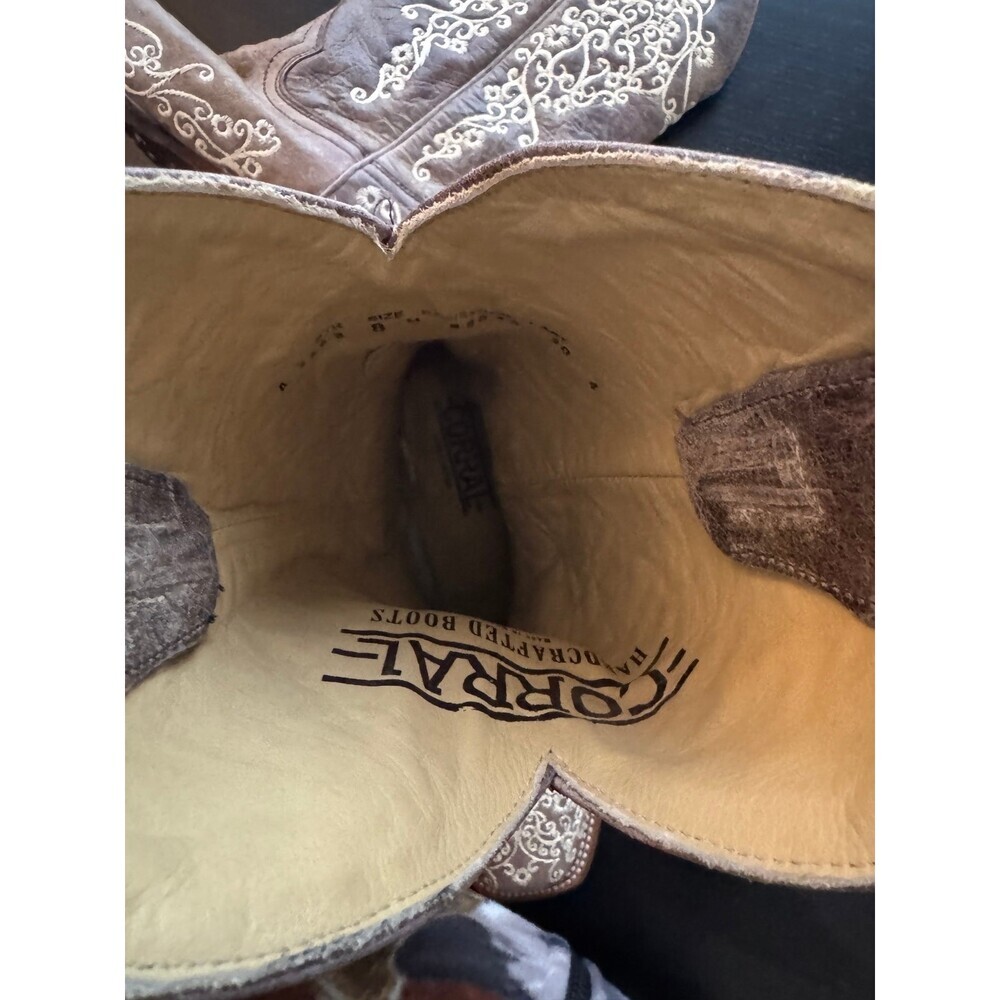 CORRAL WOMEN'S CRATER WITH BONE EMBROIDERY WESTERN BOOTS - SNIP TOE - Picture 7 of 10